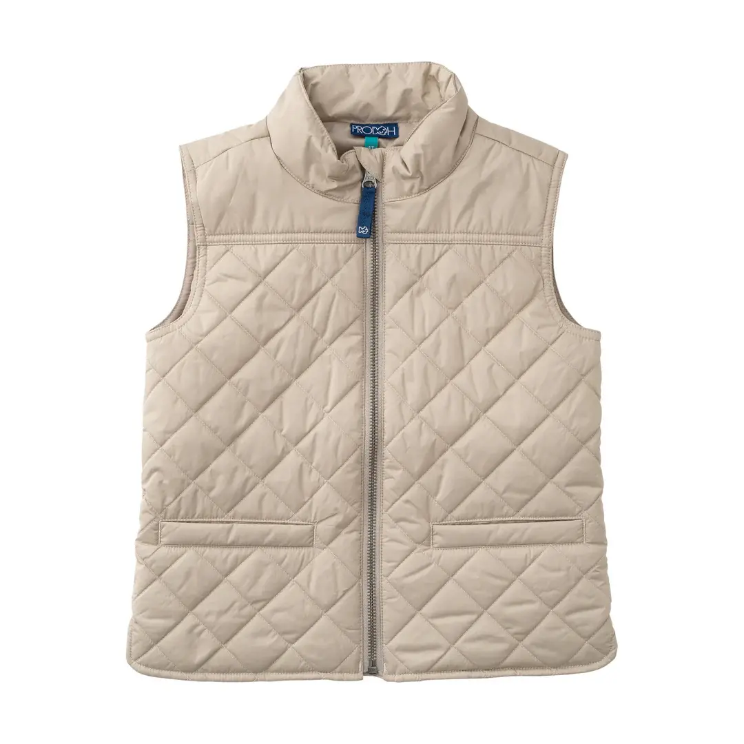 Prodoh Toddler Boys Beige Quilted Vest