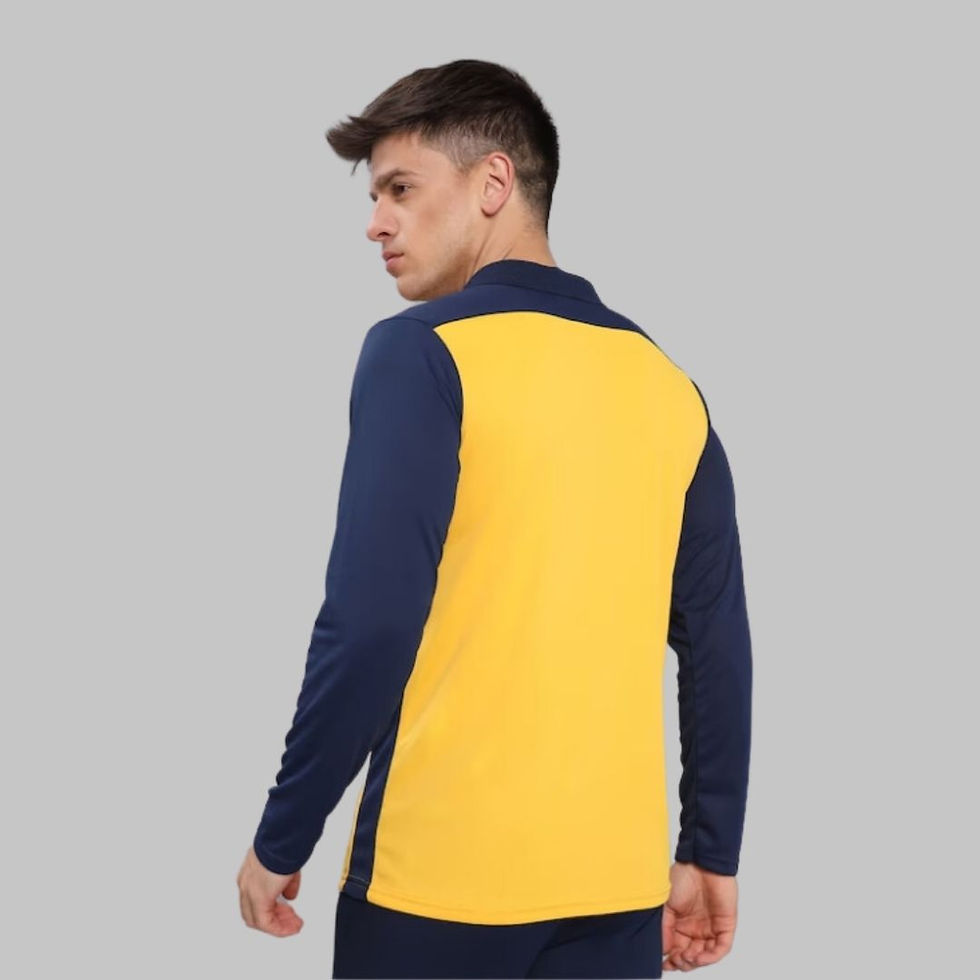 Thumbnail: Full Sleeve ColorBlock Polo T-shirt Recycled Polyester|Bamboo Cotton