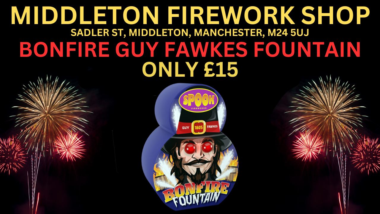 GUY FAWKES BONFIRE FOUNTAIN BY SPOOK FIREWORKS