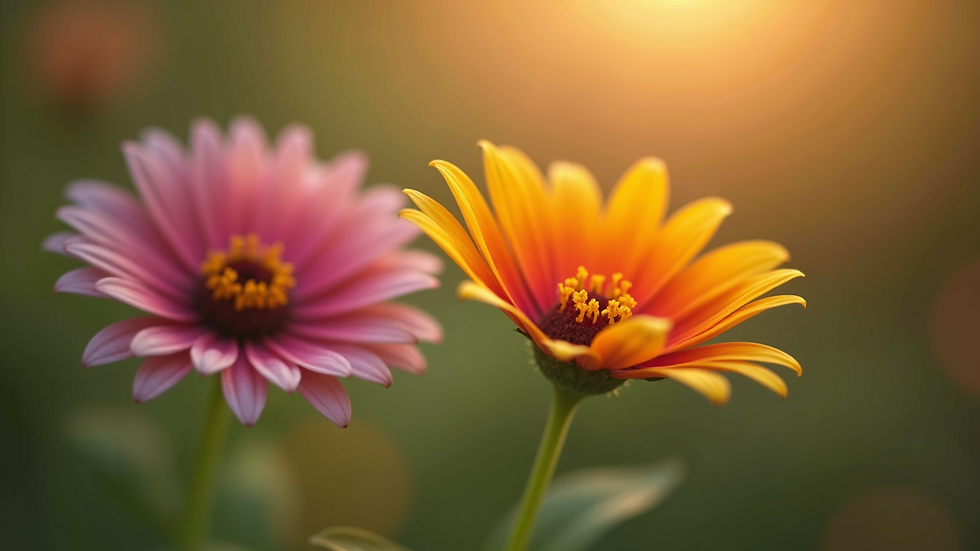 Close-up view of a vibrant flower with a blurred background