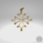 croix occitane en bronze massif