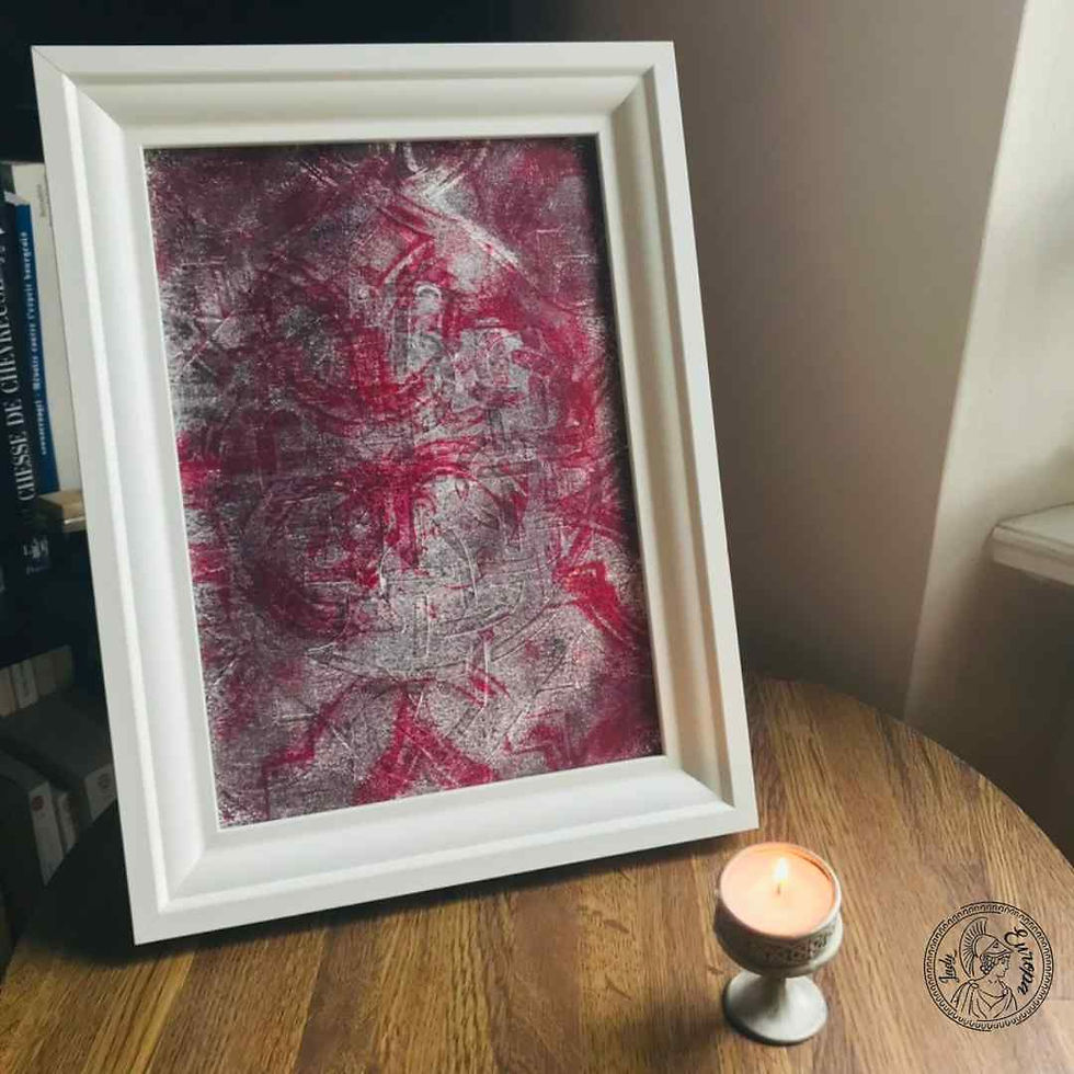 Tableau celtique Massacre de Verden par Charlemagne encadré