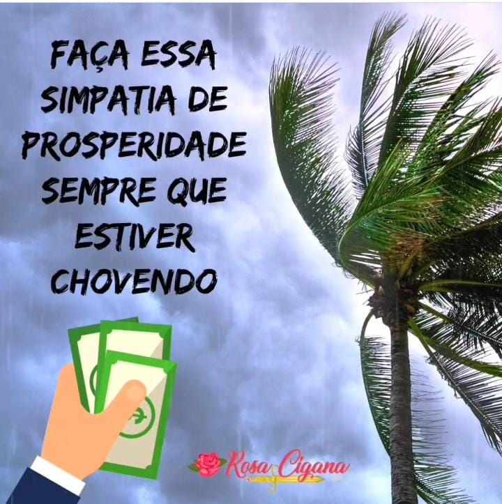 Simpatia de Prosperidade para fazer quando estiver chovendo.🤑🌧️