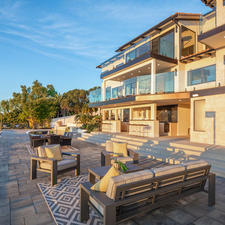 backyard patio with seating