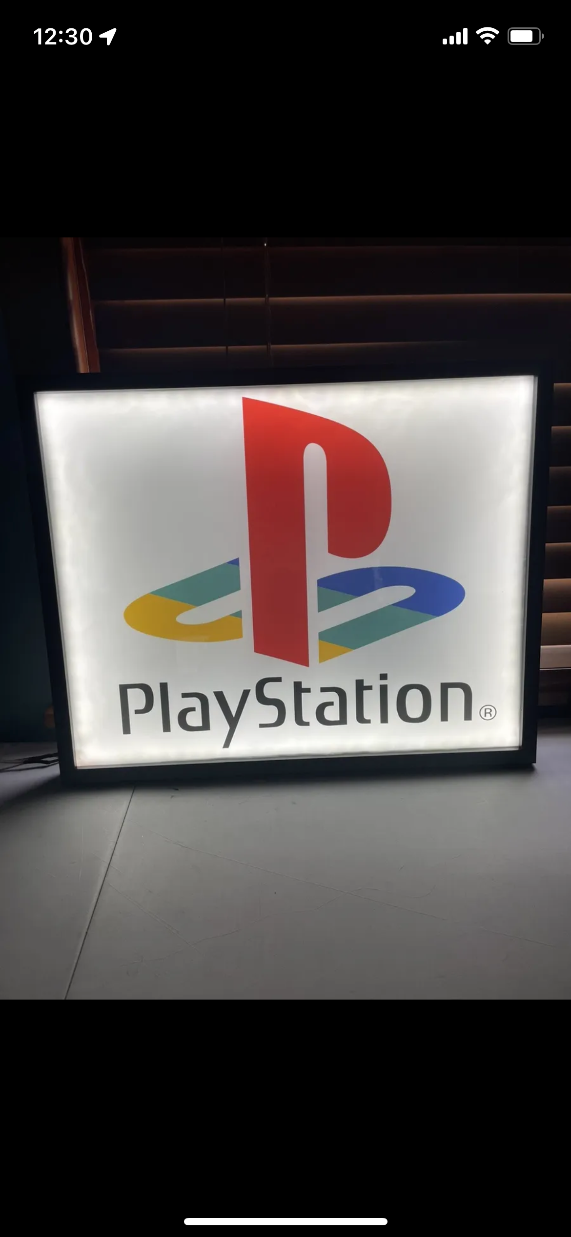 PlayStation backlit sign 16x20 “ 