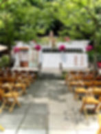 Ceremony on side patio