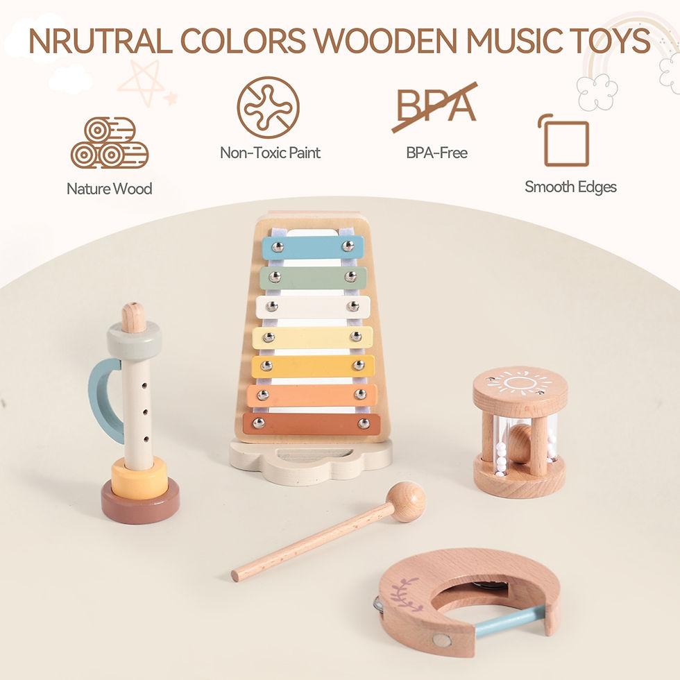 Thumbnail: Montessori Wooden Musical Instrument Set – 14-Piece Collection
