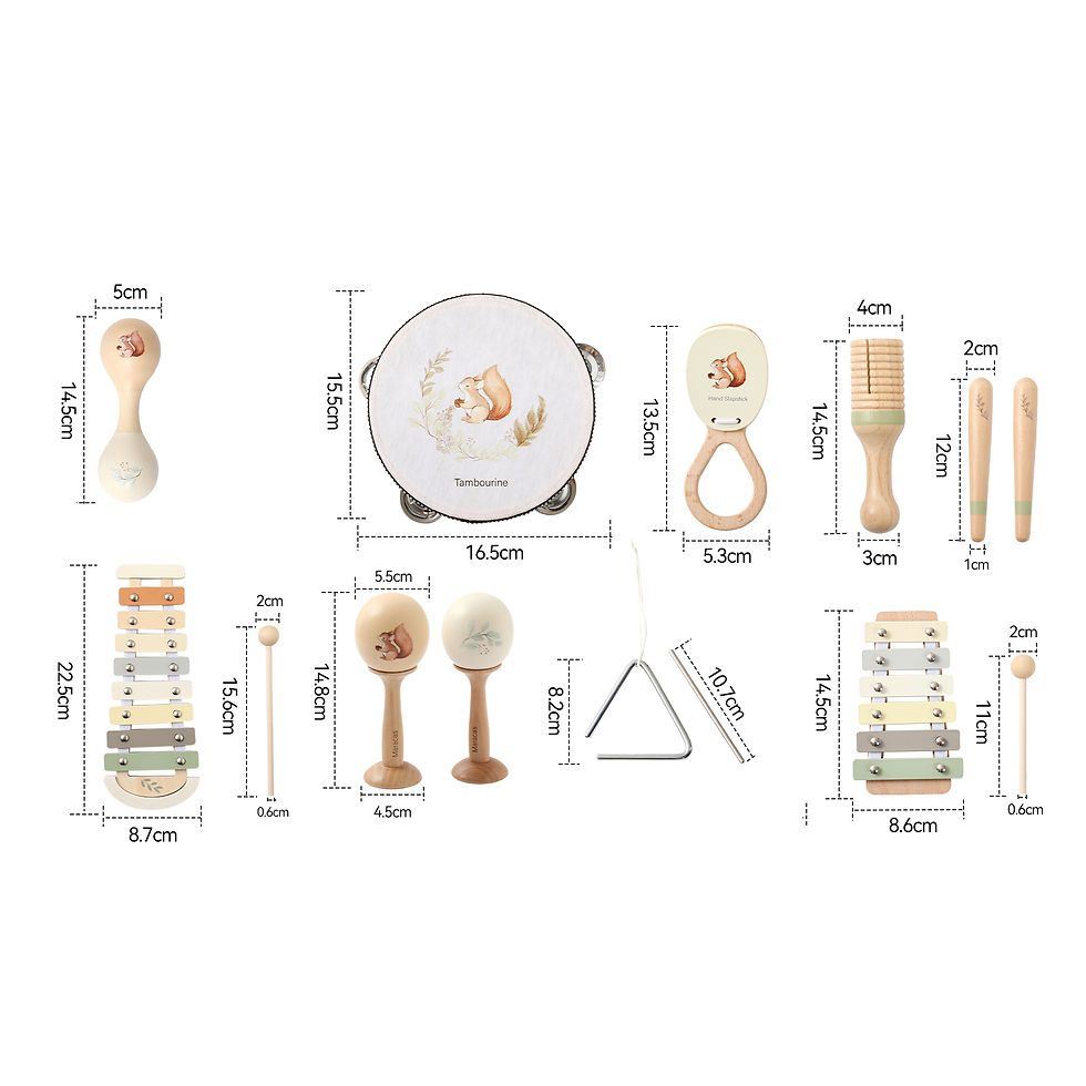 Thumbnail: Montessori Wooden Musical Instrument Set – 14-Piece Collection