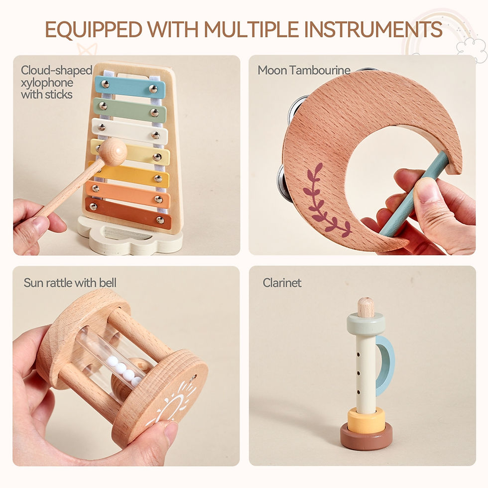Thumbnail: Montessori Wooden Musical Instrument Set – 14-Piece Collection