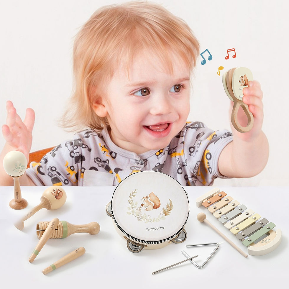Thumbnail: Montessori Wooden Musical Instrument Set – 14-Piece Collection