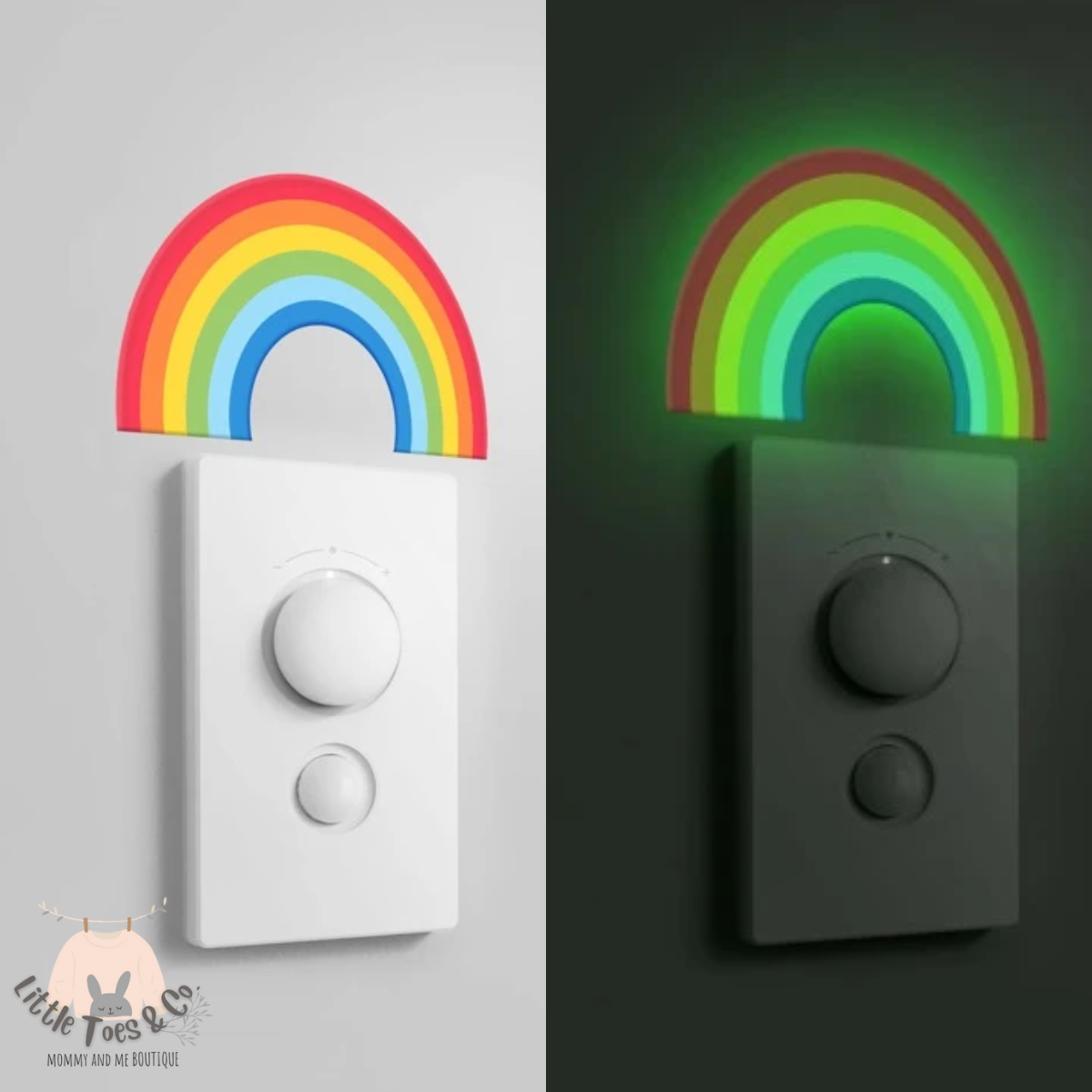 Rainbow light switch sticker