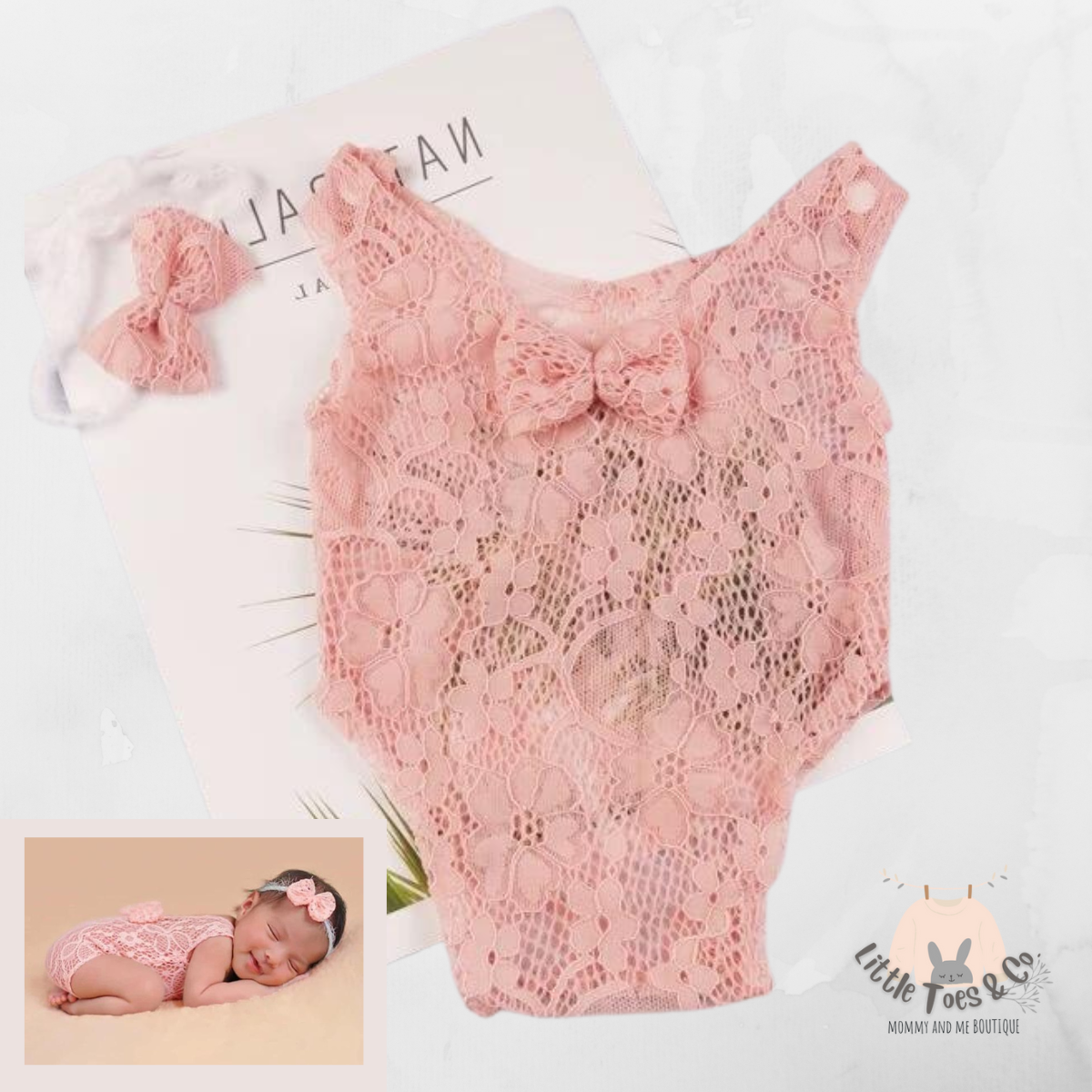 Newborn Photoshoot Lace Set