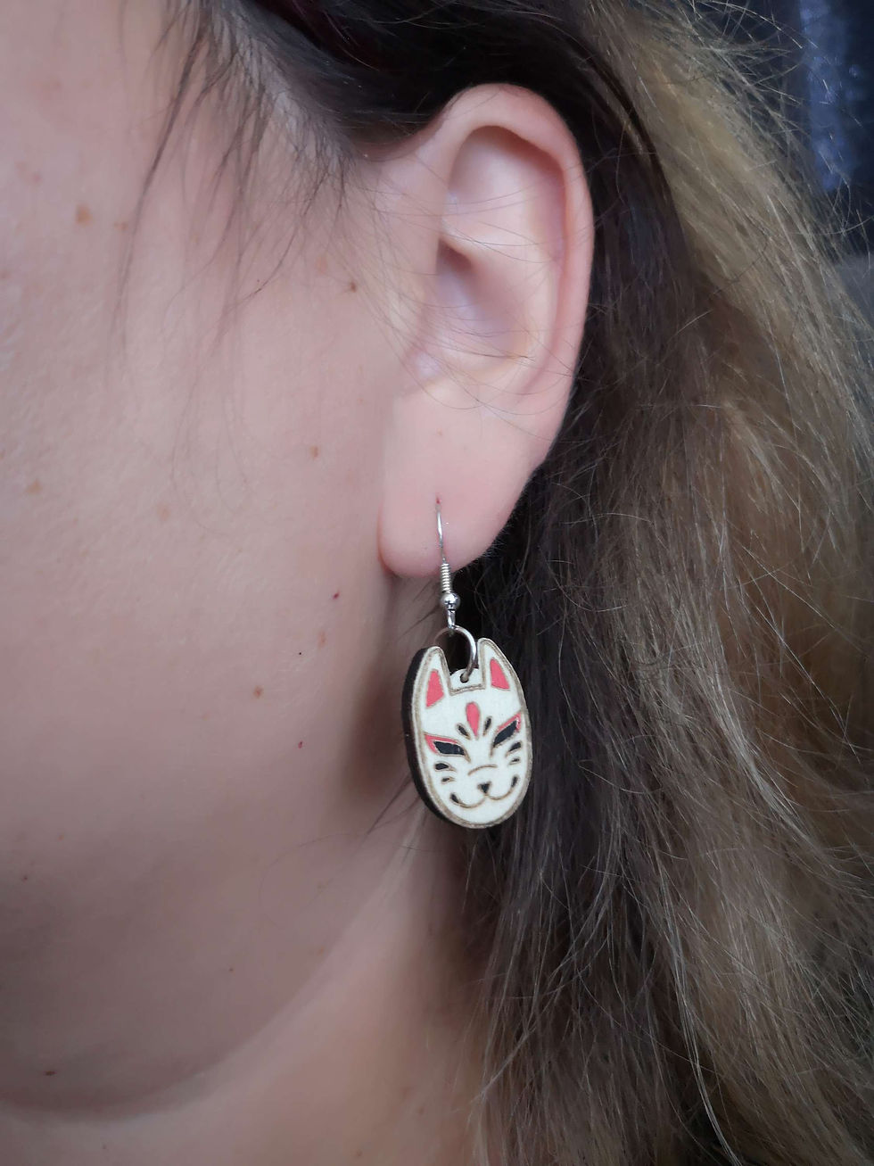 Miniature : Boucle d'oreilles en bois