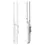 Miniature : TP-Link extérieur point d'accès Wi-Fi, antenne blanche, vue latérale et frontale.