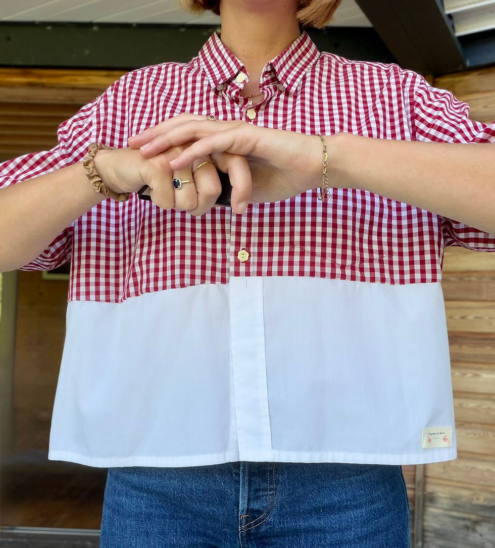 Miniature : 🍓 Chemise vichy revisitée – Pièce unique