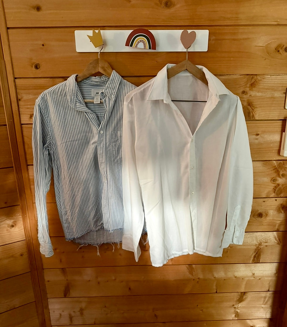 Miniature : 🌼Chemise à rayures bleu et blanche - Création unique 