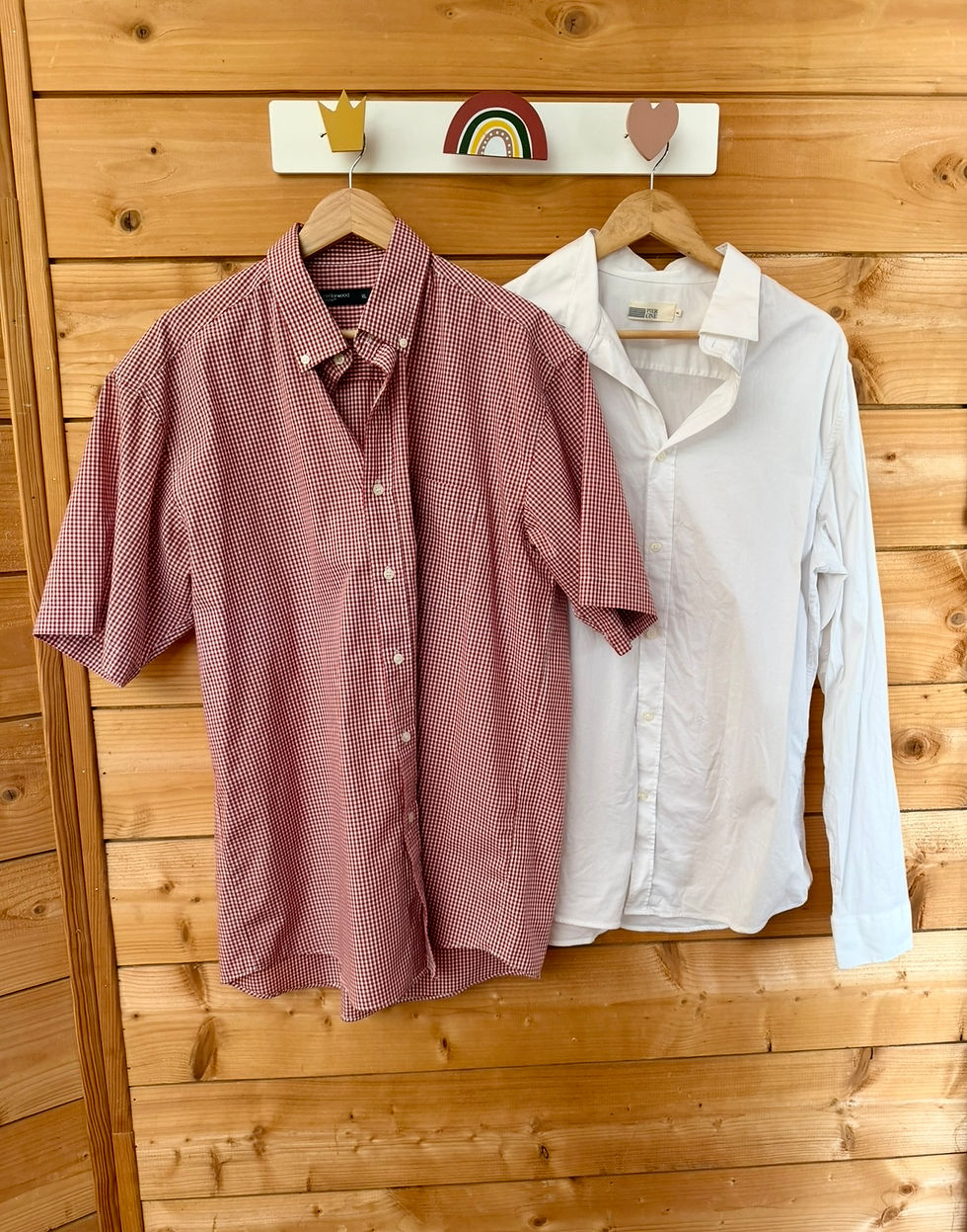 Miniature : ❤️ Chemise vichy rouge & broderie anglaise – Création unique