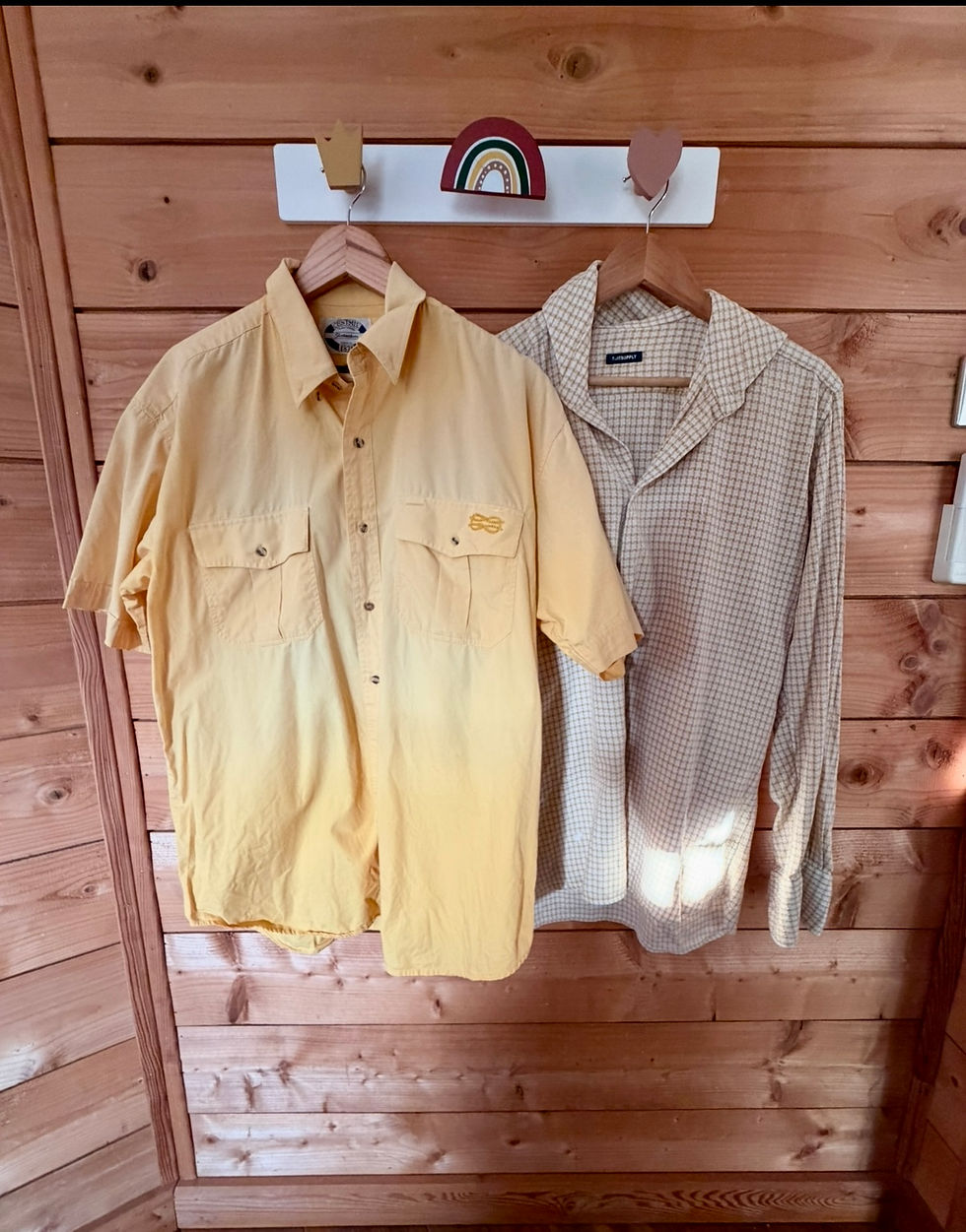 Miniature : 🍋 Chemise bicolore jaune – Création unique