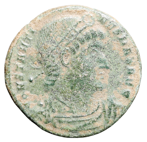 Miniatura: Moeda Romana RARA de Constantino O Grande (306-337 dC).