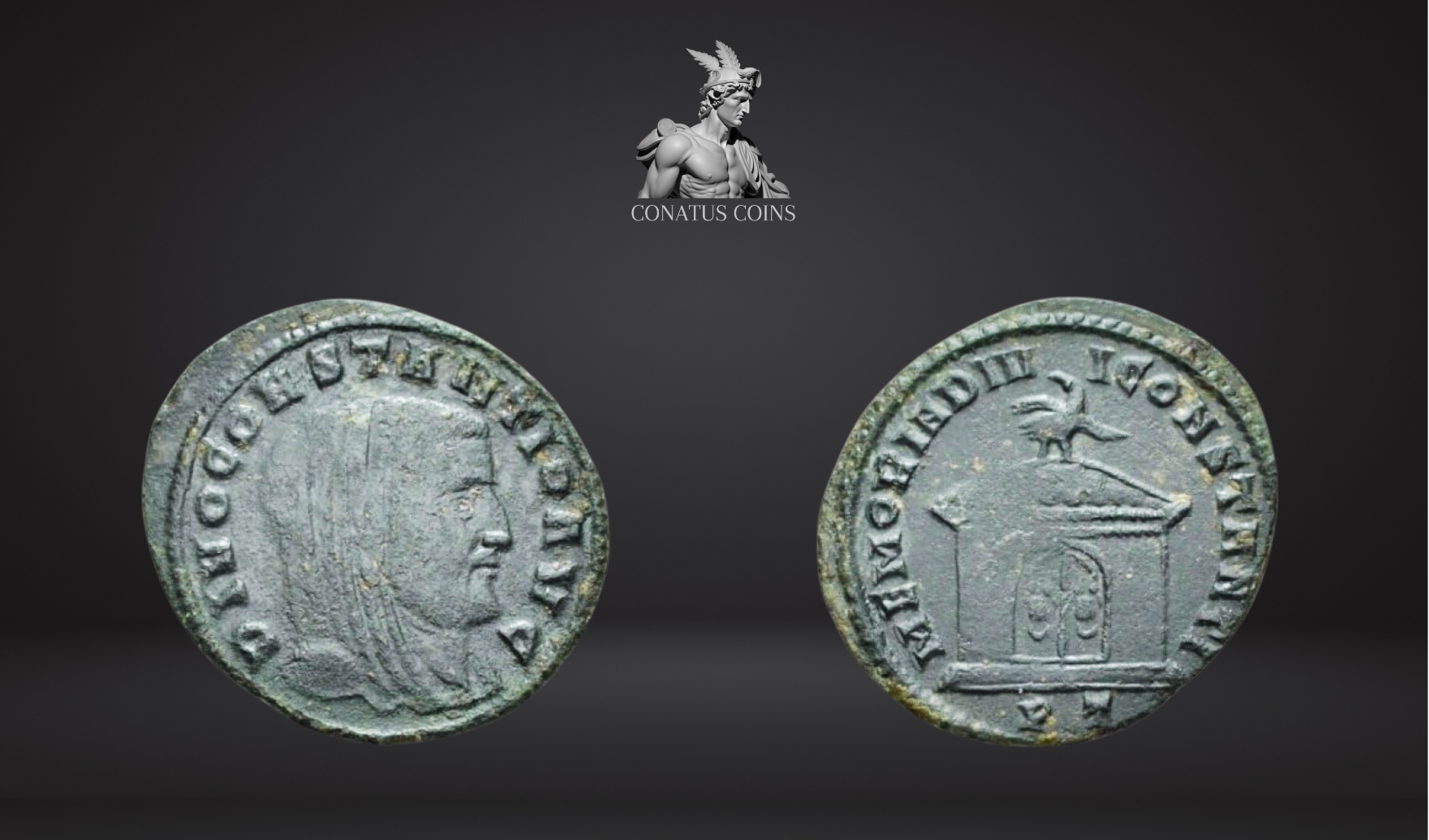 Moeda Romana Rara de Divus Constantius Chlorus (250 – 306 dC)