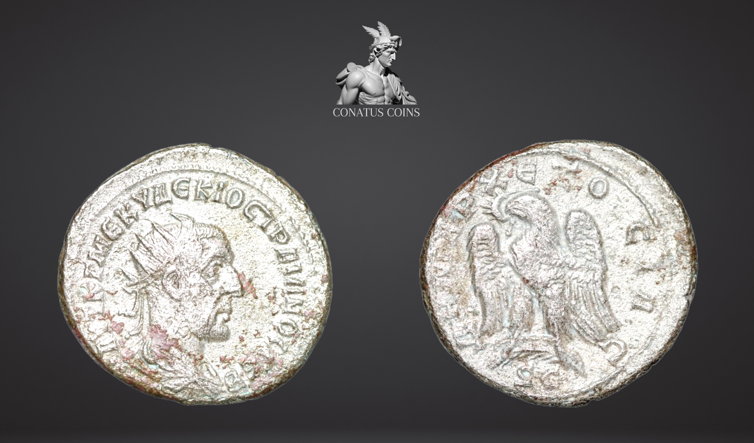 Moeda Romana de Trajan Decius (249-251 dC) apenas 8 conhecidas!