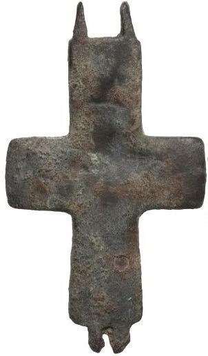 Raro Encolpion Bizantino de bronze (900-1100 dC)