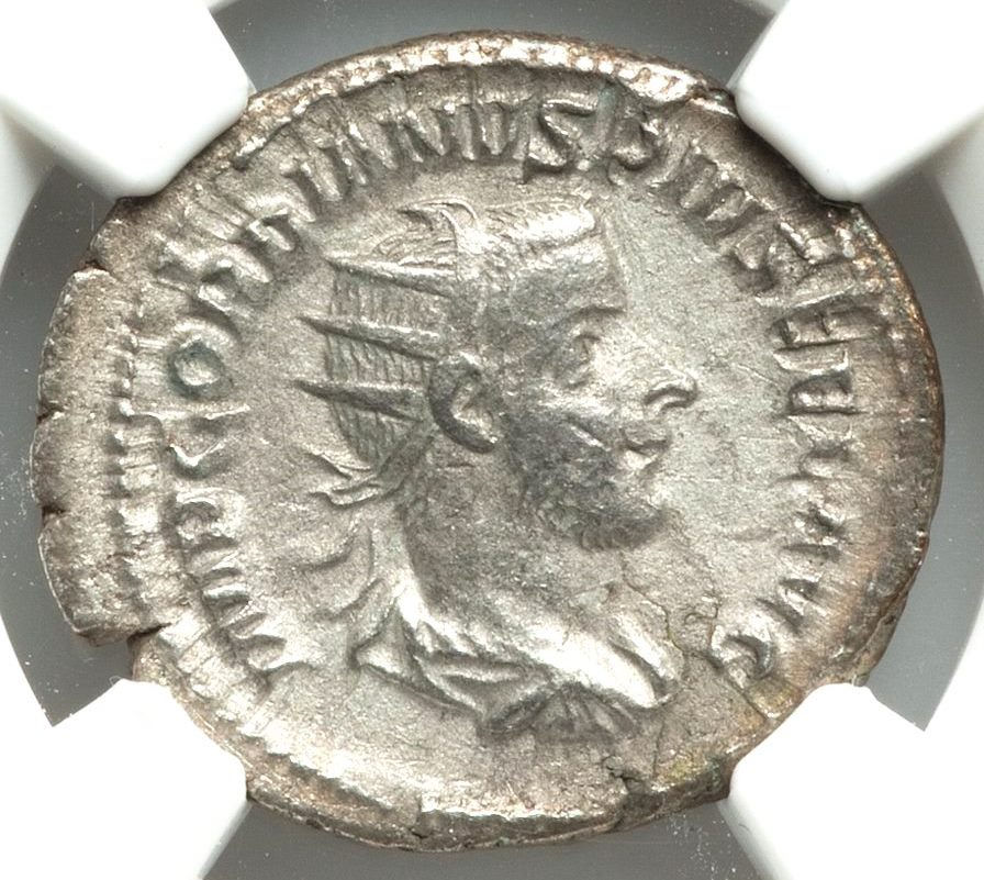 Moeda Romana Antoniniano de Gordiano III 238-244 CERTIFICADA NGC