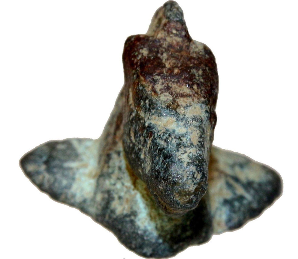 Miniatura: Raro adereço militar Romano Período 200-400dC  Cabeça de cavalo.