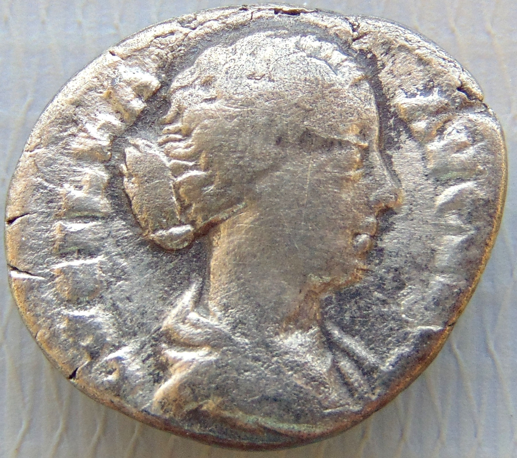 Moeda Romana Raro Denário De Prata De Lucilla 176-180dC