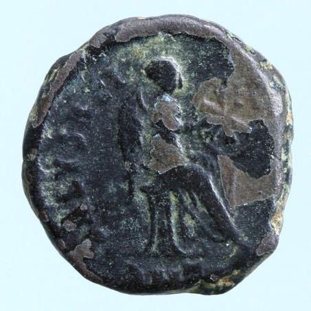 Miniatura: Moeda Romana Aelia Flaccilla 379-383, AE4