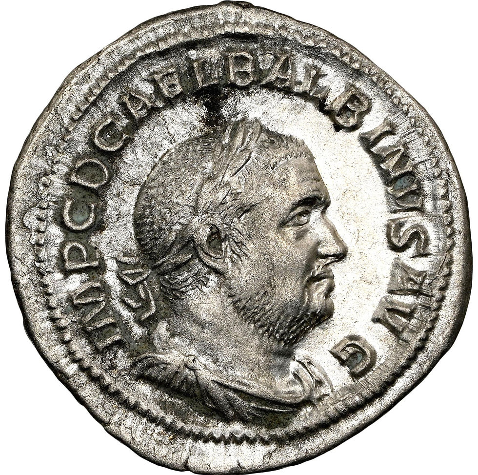 Miniatura: Moeda Romana Rara Denário de Balbinus (abril-julho de 238 dC) certificada NGC.
