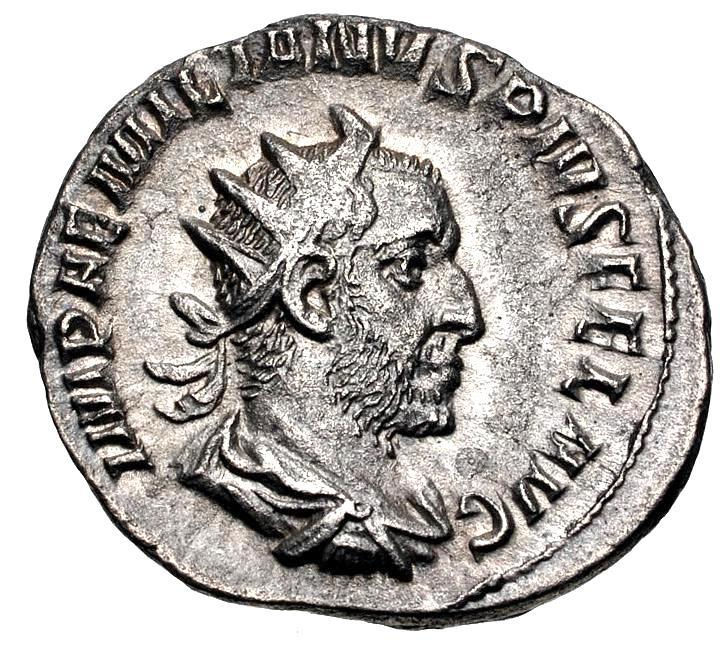 Moeda Romana de Aemilian 253 dC.