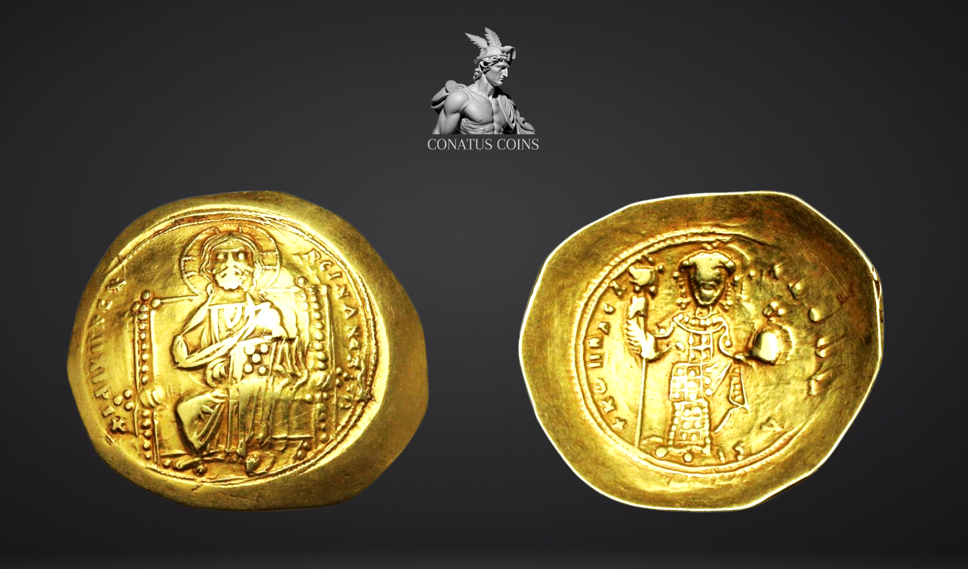 Moeda Bizantina Histamenon de Ouro de Constantino X Ducas (1059-1067 dC)