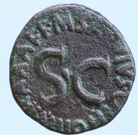 Miniatura: Moeda Romana Augustus. Ae As M. Salvius Otho moneyer Æ AS. 7 BC