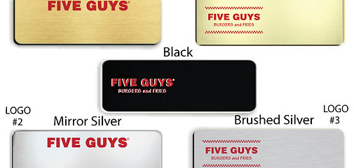 Five Guys Employee Name Badge