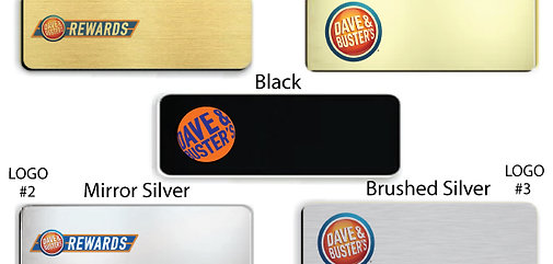 Dave & Busters Employee Name Badge