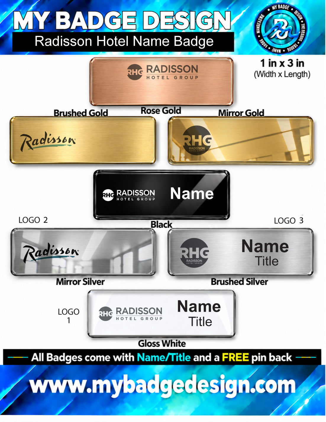 Radisson Hotel Name Badge