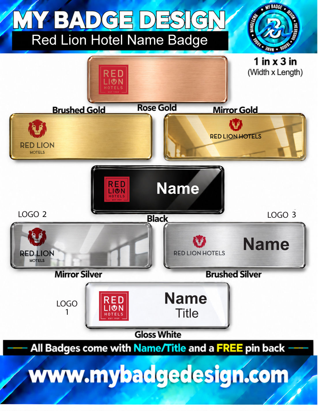 Red Lion Hotel Name Badge