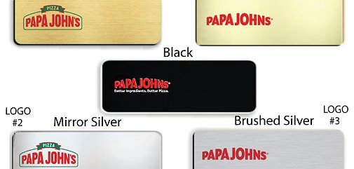 Papa Johns Employee Name Badge