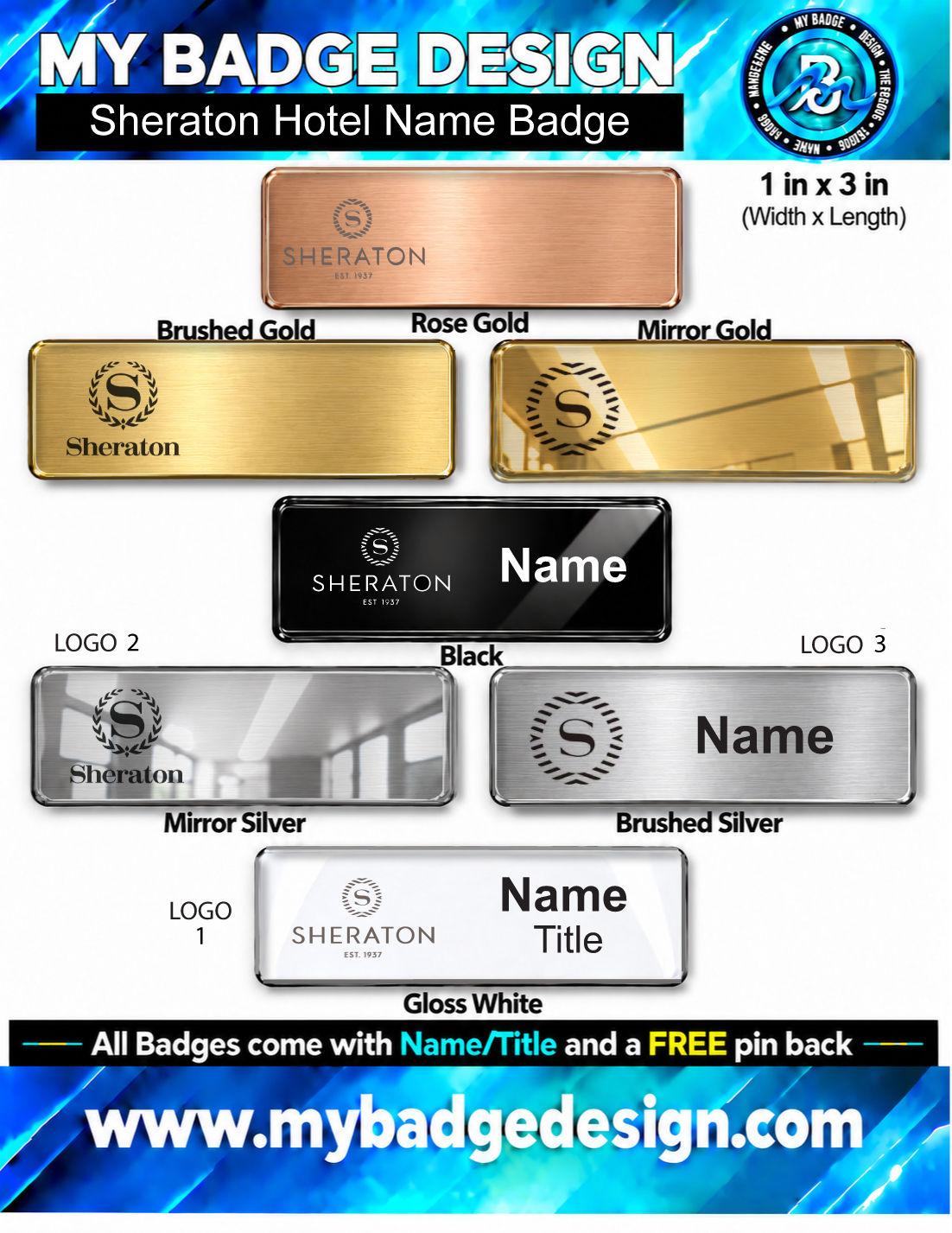 Sheraton Hotel Name Badge