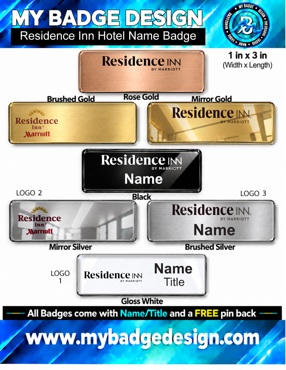 Residence Inn Hotel Name Badge