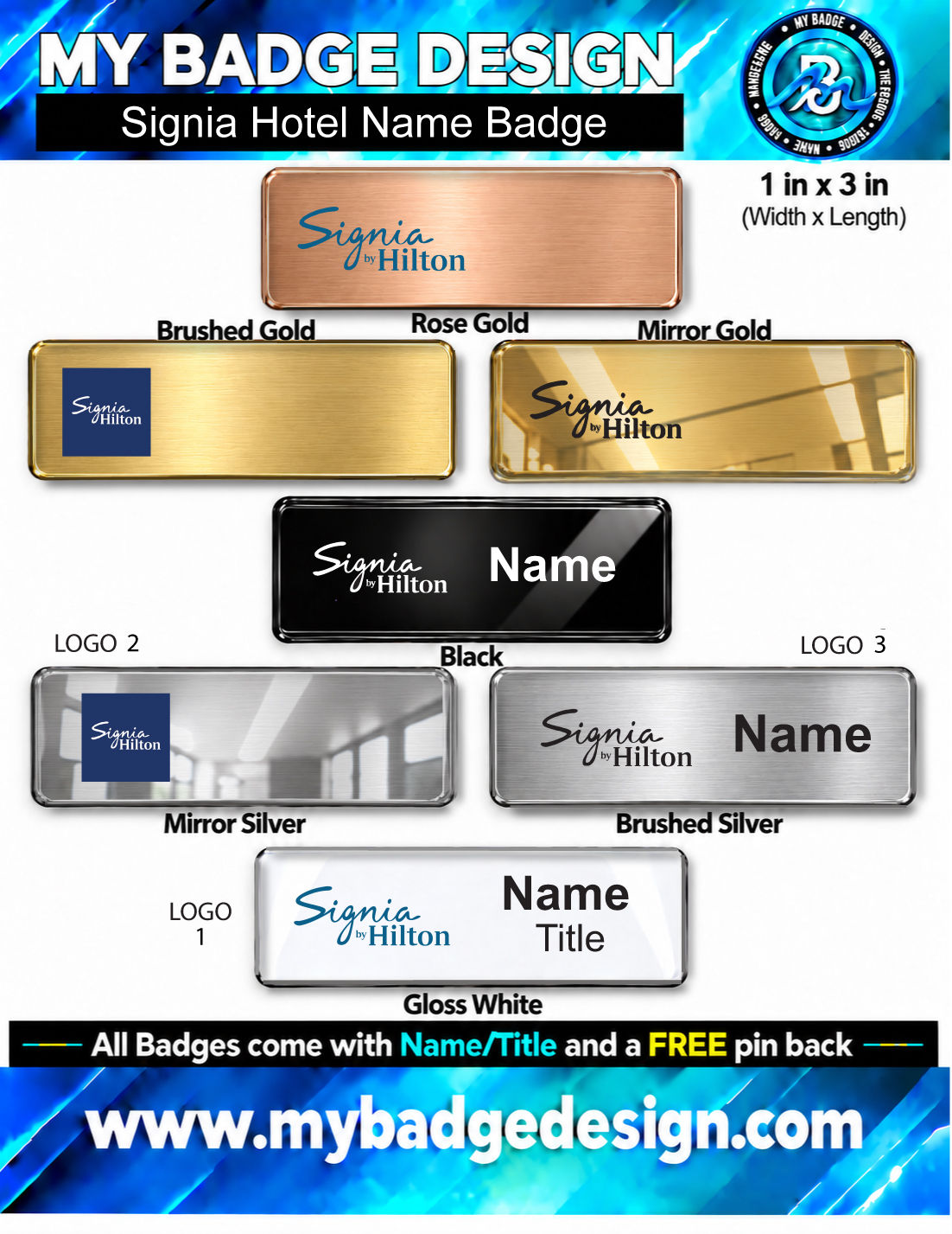 Signia Hotel Name Badge