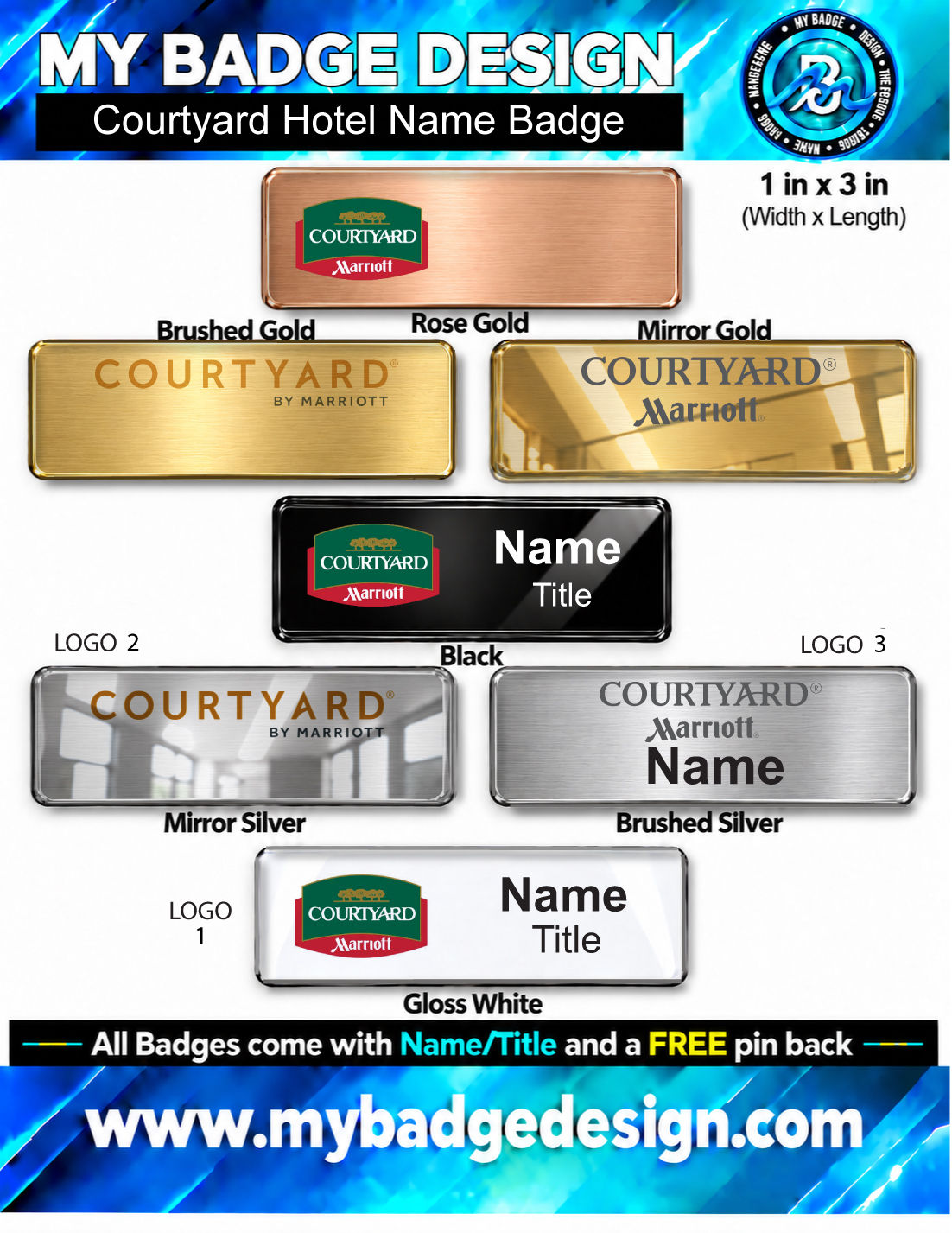 Courtyard Hotel Name Badge