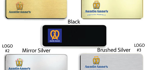 Auntie Anne's Name Badges