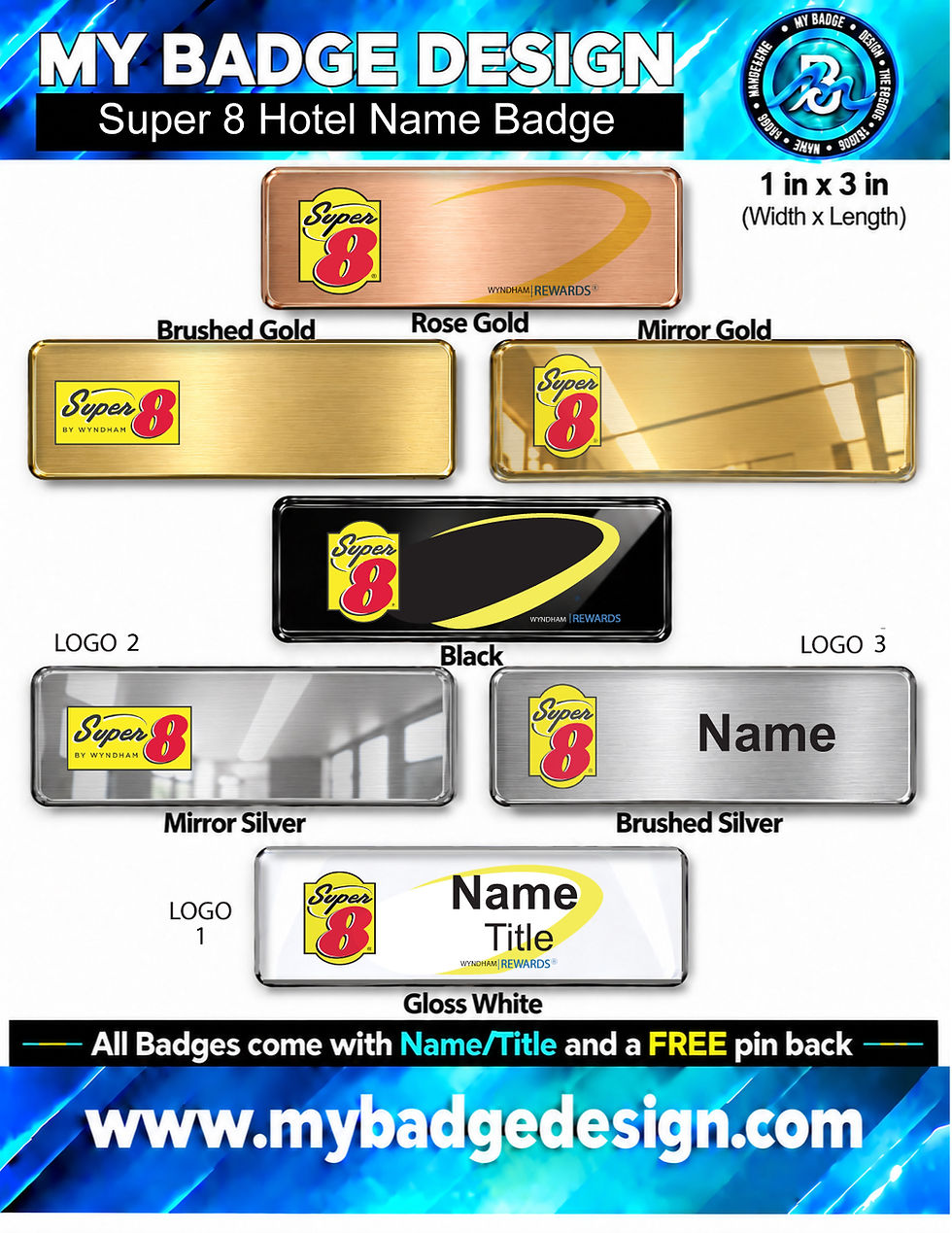 Thumbnail: Super 8 Hotel Name Badge