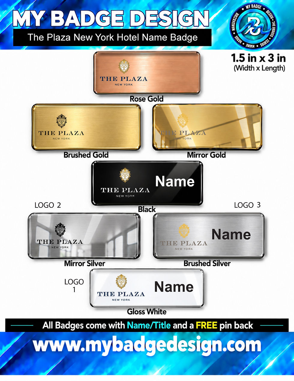 Thumbnail: The Plaza Hotel Name Badge