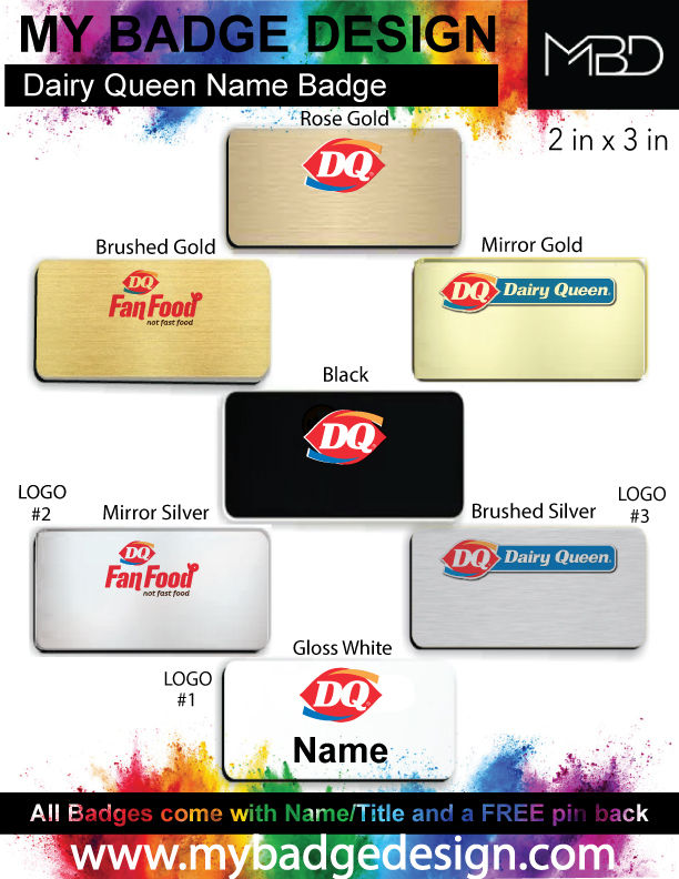 Thumbnail: Dairy Queen Name Badges