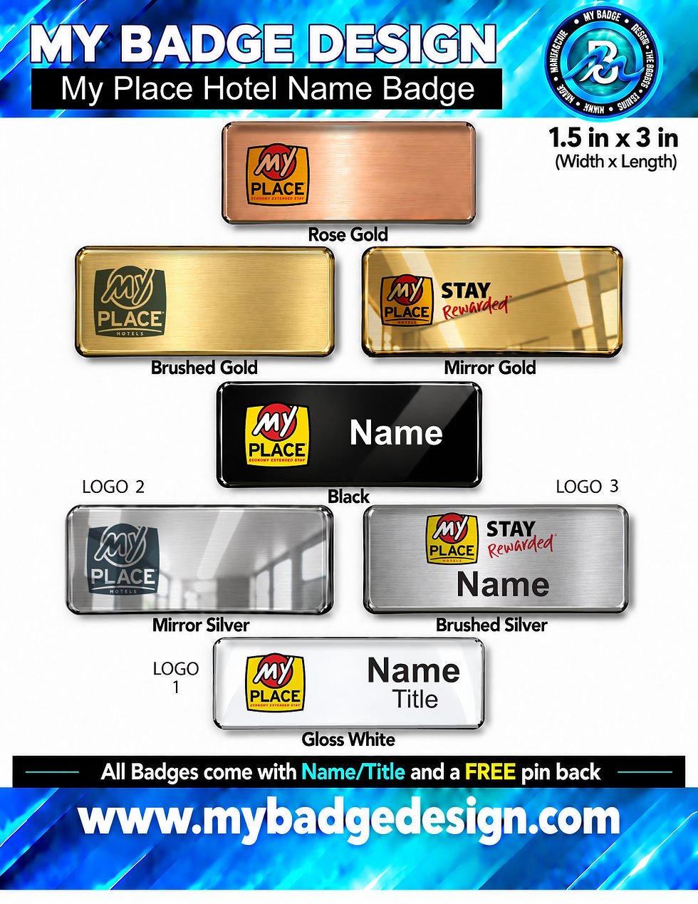 Thumbnail: My Place Hotel Name Badge