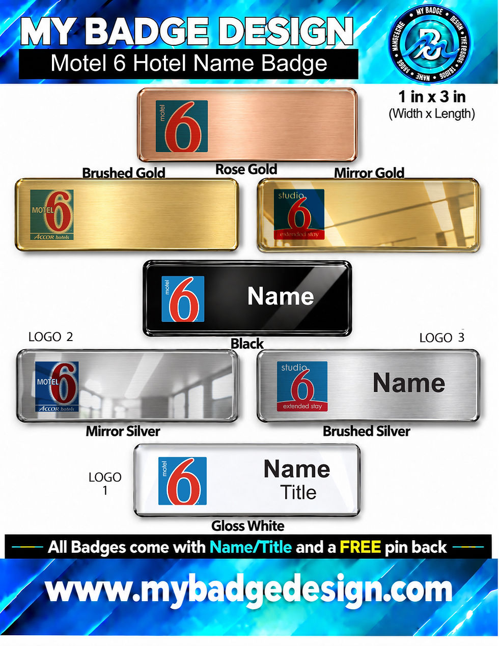 Thumbnail: Motel 6 Name Badge