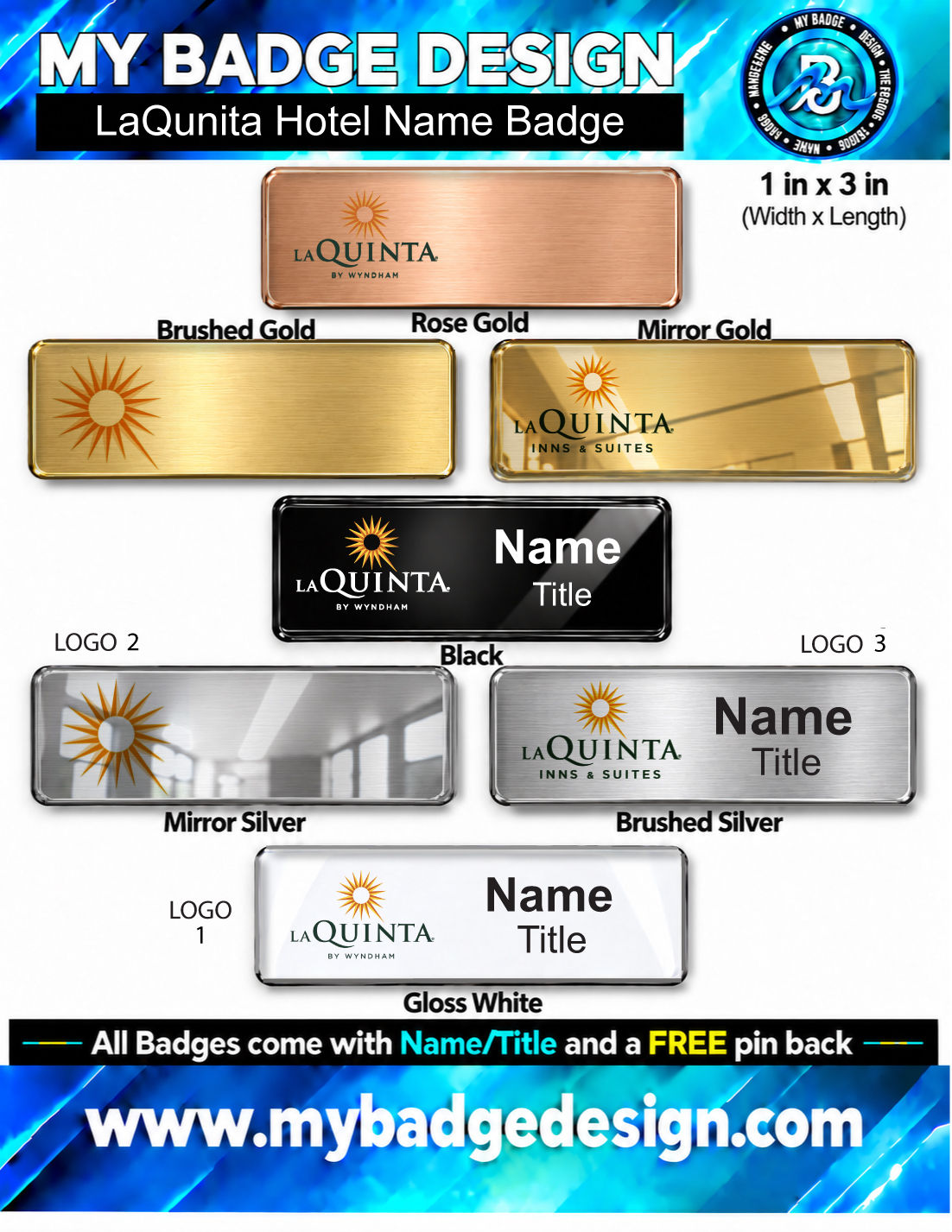 LaQuinta Hotel Name Badge